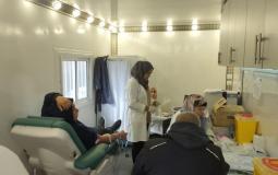 عمليات التبرع بالدم في الضفة لأهالي قطاع غزة