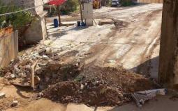 تجريف البنية التحتية في مخيم الفارعة