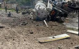 قصف سيارة تتبع لبلدية خان يونس