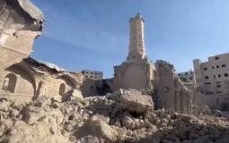 دمار المسجد العمري الكبير في غزة