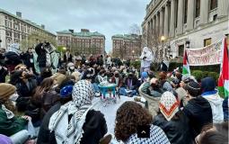 اعتصام طلبة جامعة كولومبيا تضامنا مع غزة - أرشيف