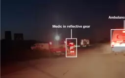 مقطع فيديو يوثّق إعدام المُسعفين بدم بارد في رفح