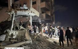 قصف منزل عائلة الدرباشي في خانيونس