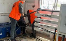 تركيب محطة تحلية متنقلة بمجمع الشفاء الطبي في غزة