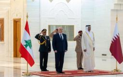 أمير قطر يستقبل الرئيس اللبناني