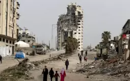 آثار القصف الإسرائيلي على قطاع غزة