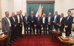 لقاء الرئيس عباس مع قائد الارتباط العسكري والوفد المرافق له