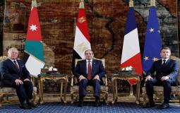 القمة الثلاثية بين السيسي والعاهل الأردني وماكرون
