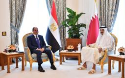 لقاء الرئيس المصري مع امير دولة قطر