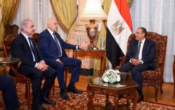 لقاء الرجوب مع وزير الخارجية المصري