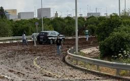 آثار غطلاق صاروخ اليمن على مطار بن غوريون