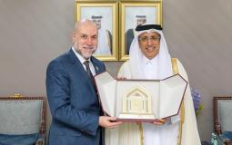 الهباش يبحث تعزيز التعاون المشترك مع رئيس المجلس الأعلى للقضاء في قطر