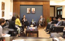 لقاء وزير الأشغال مع مديرة مكتب الأمم المتحدة لخدمات المشاريع