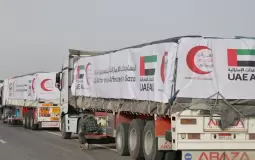 قافلة مساعدات إماراتية - توضيحية