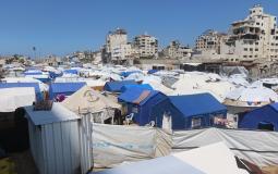 خيام النازحين في قطاع غزة