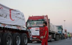 مساعدات مصرية إلى غزة