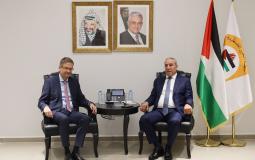 لقاء حسين الشيخ مع رئيس البعثة الألمانية لدى فلسطين