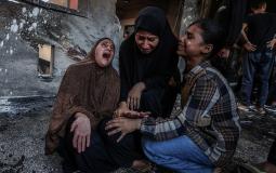 نساء غزة في وداع ذويهم من الشهداء