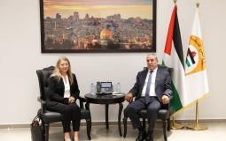 تفاصيل اجتماع حسين الشيخ مع القنصل البريطانية بشأن غزة