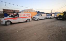 الهلال الأحمر الفلسطيني يُشارك في إجلاء 110 مريضًا من غزة إلى الإمارات