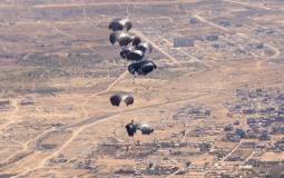 إسقاط المساعدات جوياً على قطاع غزة