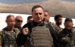 وزير الأمن الإسرائيلي يسرائيل كاتس من حدود غزة اليوم