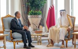 لقاء أمير قطر مع وزير الخارجية المصري بالدوحة