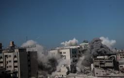 القصف على مدينة غزة