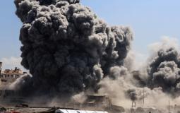 القصف الإسرائيلي في مدينة غزة