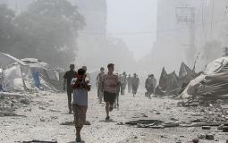 سكان قطاع غزة وسط الدمار - تعبيرية