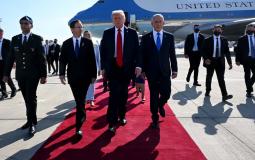 لحظة وصول ترامب إلى إسرائيل وفي استقباله نتنياهو