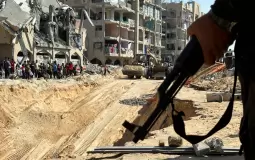 عمليات البحث عن الجثامين في غزة