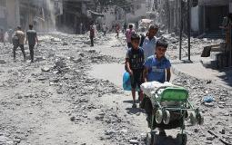 أطفال نازحون في غزة