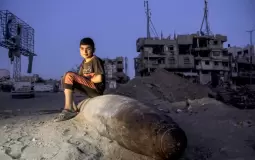 قنابل غير منفجرة في غزة