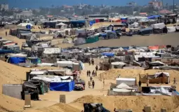 خيام النازحين في قطاع غزة