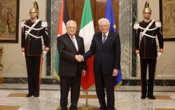 الرئيس عباس ونظيره الإيطالي