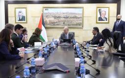 اجتماع رئيس الوزراء مع وفد من المجلس الأوروبي في رام الله