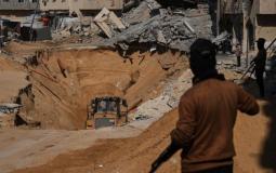 عمليات البحث عن الجثامين في قطاع غزة