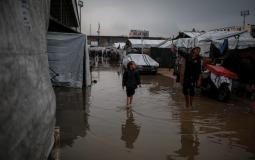 غرق خيام النازحين في غزة - منخفض جوي