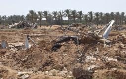 دمار الأراضي الزراعة في غزة