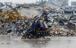 الدمار في غزة في ظل المنخفض الجوي