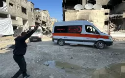 سيارة إسعاف في مدينة غزة