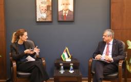 لقاء وزير الأشغال مع مديرة مكتب الأمم المتحدة لخدمات المشاريع