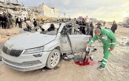 المركبة التي كان يستقلها رائد سعد لحظة الاغتيال