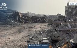 الدمار الهائل في منطقة السنافور وحي التفاح شرق مدينة غزة