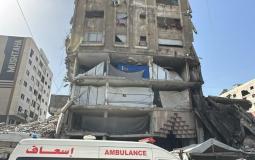 4 إصابات في استهداف إسرائيلي لمبنى "شوا وحصري" وسط غزة