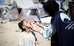 تطعيم الأطفال في قطاع غزة من قبل منظمات دولية