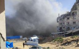 استهداف مركز شرطة الشيخ رضوان بغزة