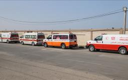 سيارات الإسعاف في قطاع غزة