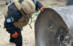 شظايا صاروخية سقطت سابقا غرب الخليل - توضيحية